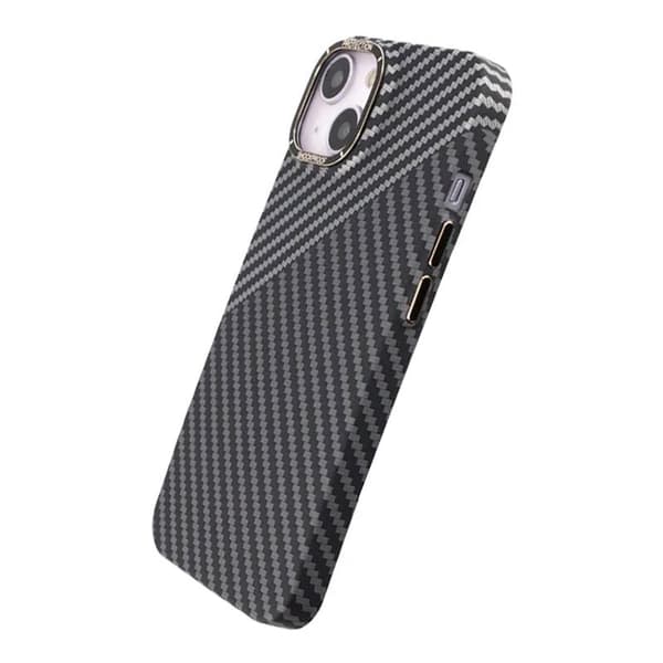 Kolfiber Skal iPhone 14 Plus - Svart & Vit