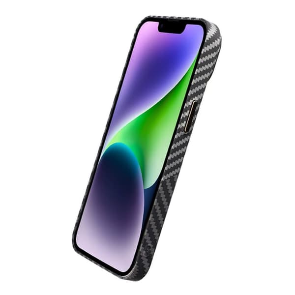 Kolfiber Skal iPhone 14 Plus - Svart & Vit