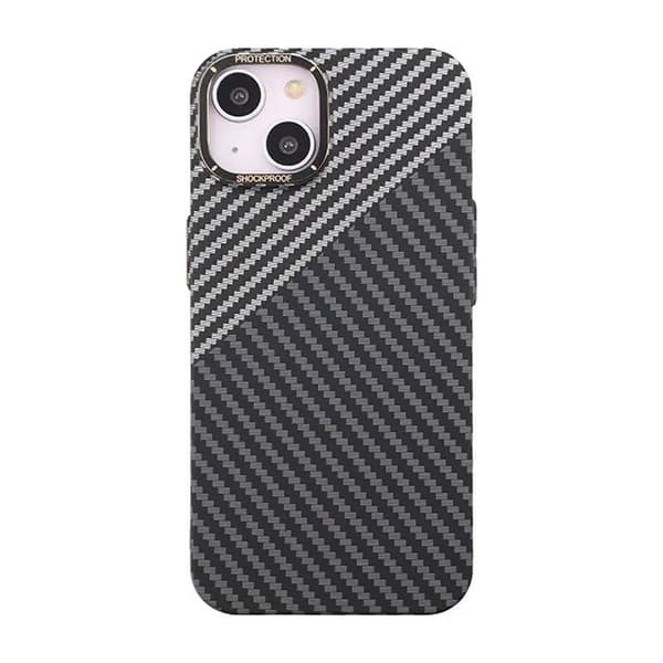 Kolfiber Skal iPhone 14 Plus - Svart & Vit