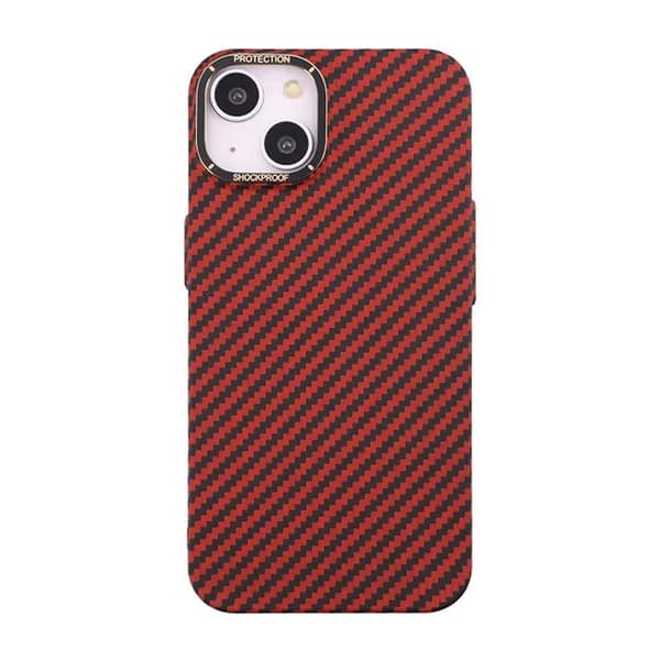 Kolfiber Skal iPhone 14 Plus - Röd