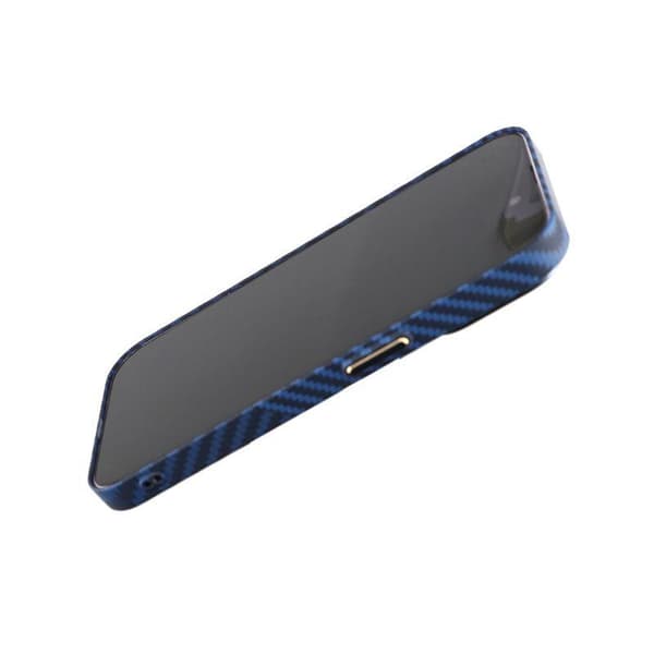 Kolfiber Skal iPhone 14 Pro - Blå & Grå