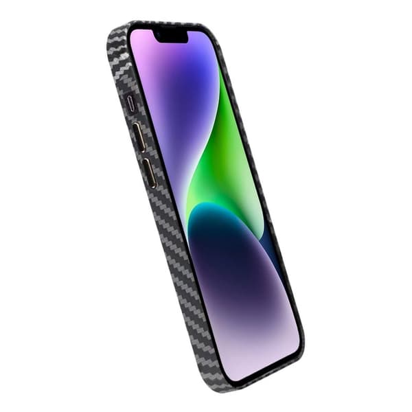 Kolfiber Skal iPhone 14 Pro - Svart & Vit