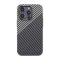 Miniatyrbillede 2 af 6: Kolfiber Skal iPhone 14 Pro - Svart & Vit