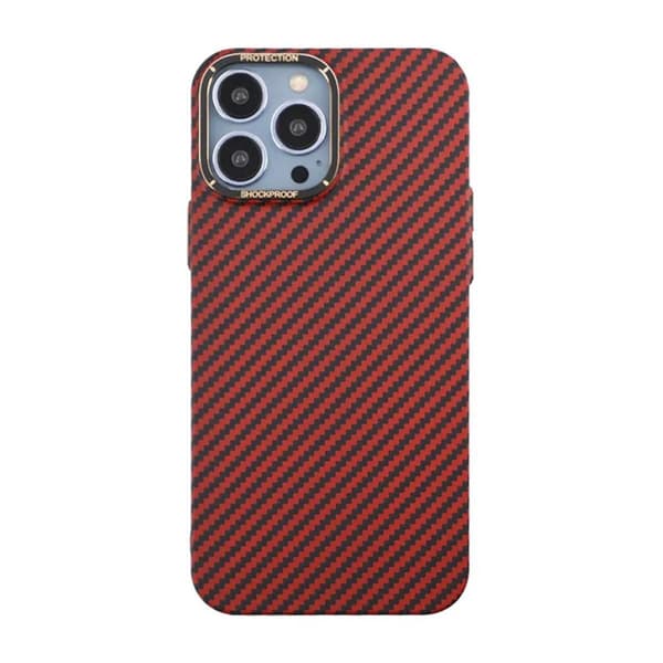 Kolfiber Skal iPhone 13 Pro Max - Röd