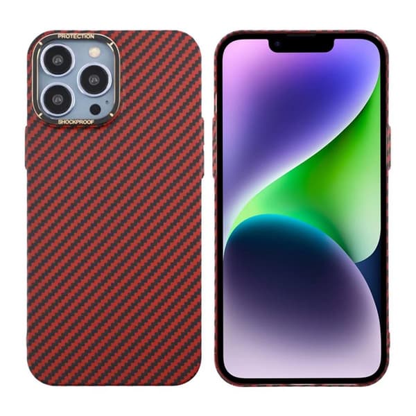 Kolfiber Skal iPhone 13 Pro Max - Röd