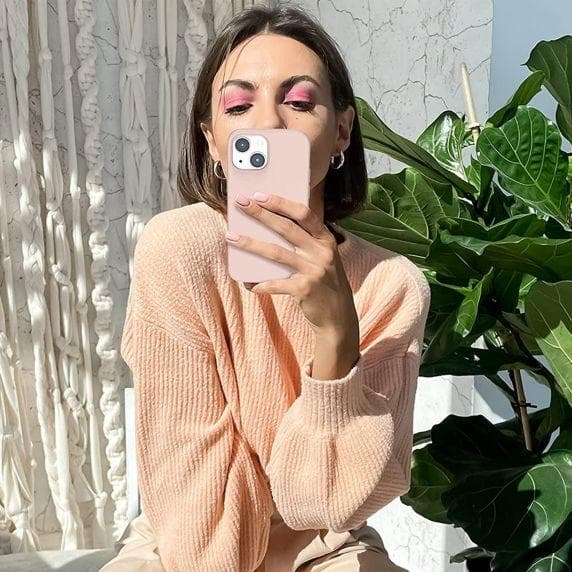 Mobilskal Silikon iPhone 13 - Ljusrosa