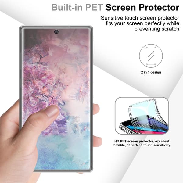 Samsung Galaxy NOTE 10 PLUS Suojakuori Suojakotelo 360° ympäryssuojaus näytönsuojuksen kanssa