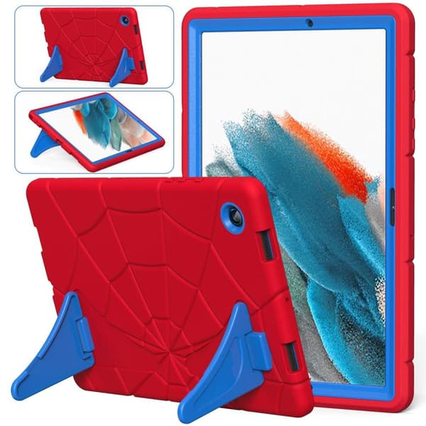SKALO Samsung Tab A8 10.5 (2021/2022) Spindelvæv til børneskaller - Rød-Blå
