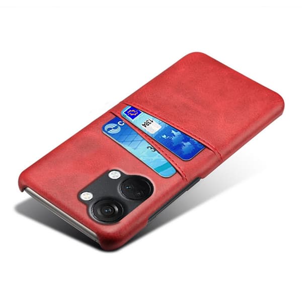 SKALO OnePlus Nord 3 5G / Ace 2V PU-læder Kortholder Cover - Rød