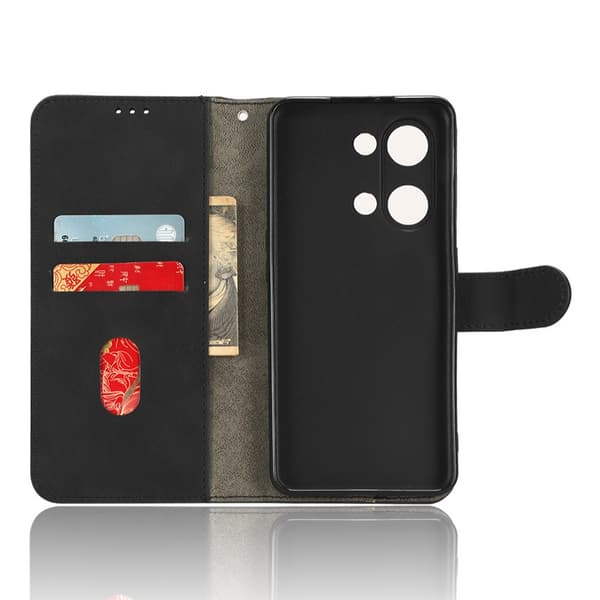 SKALO OnePlus Nord 3 5G / Ace 2V Matt PU-læderpungetui - Sort