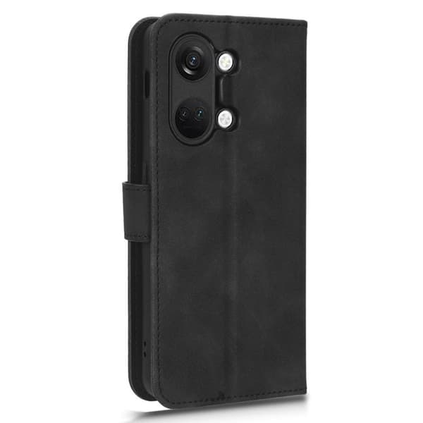 SKALO OnePlus Nord 3 5G / Ace 2V Matt PU-læderpungetui - Sort