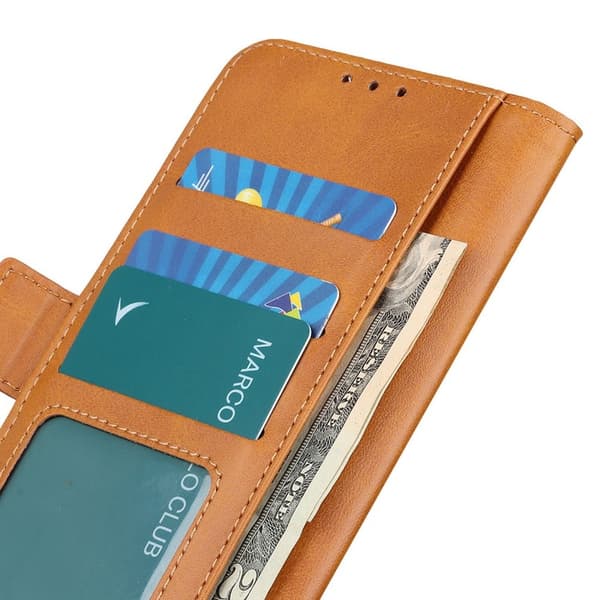SKALO OnePlus Nord 3 5G / Ace 2V Premium Wallet Flip Cover - Lys brun