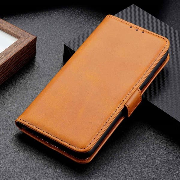 SKALO OnePlus Nord 3 5G / Ace 2V Premium Wallet Flip Cover - Lys brun