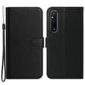 Miniatyrbillede 1 af 6: SKALO Sony Xperia 1 V Flip Cover m. pung i PU-læder - Sort