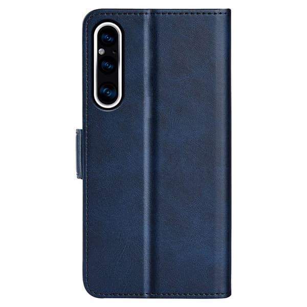 SKALO Sony Xperia 1 V Premium Wallet Flip Cover - Blå
