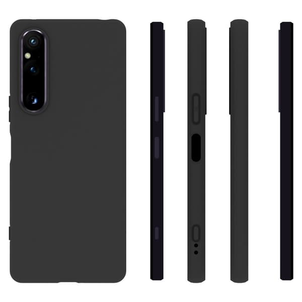 SKALO Sony Xperia 1 V Mattamusta erittäin ohut TPU-suojakuori