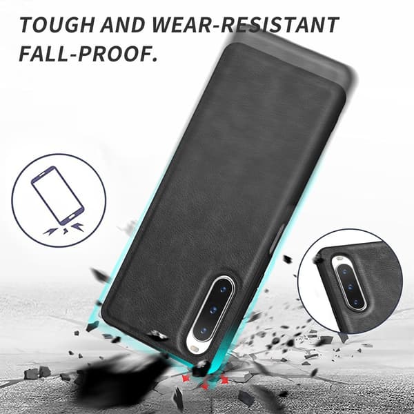 SKALO Sony Xperia 10 V PU-læder Hybrid Cover - Sort
