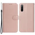 Pikkukuva 1 / 5: SKALO Sony Xperia 10 V Lompakkokotelo PU-nahkaa - Ruusukulta