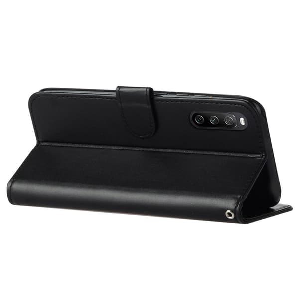 SKALO Sony Xperia 10 V Lompakkokotelo PU-nahkaa - Musta