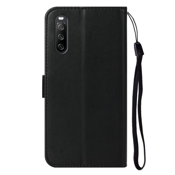 SKALO Sony Xperia 10 V Lompakkokotelo PU-nahkaa - Musta