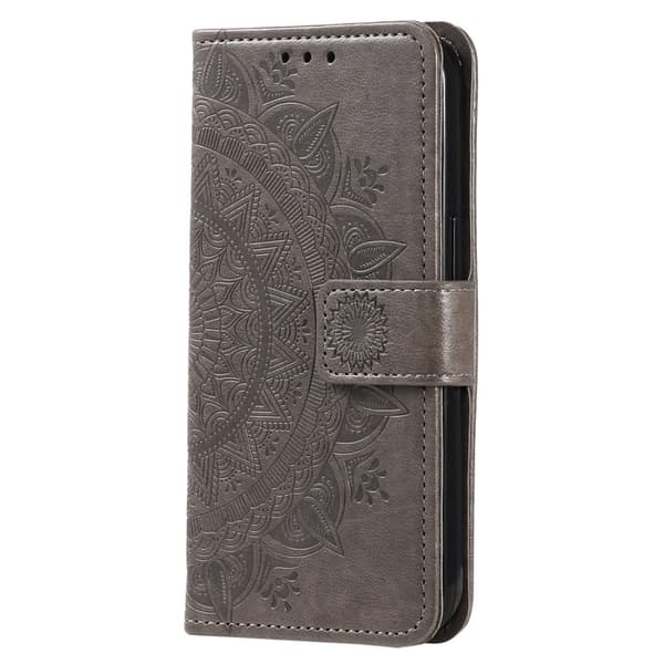 SKALO Sony Xperia 10 V Mandala Flip Cover - Grå