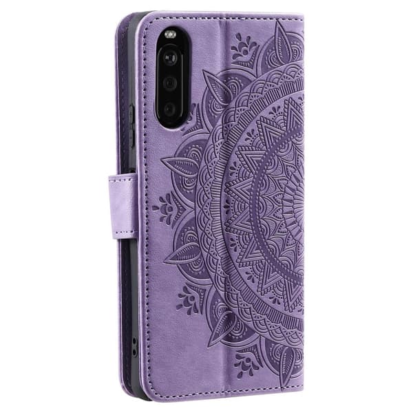 SKALO Sony Xperia 10 V Mandala lompakkokotelo - Violetti
