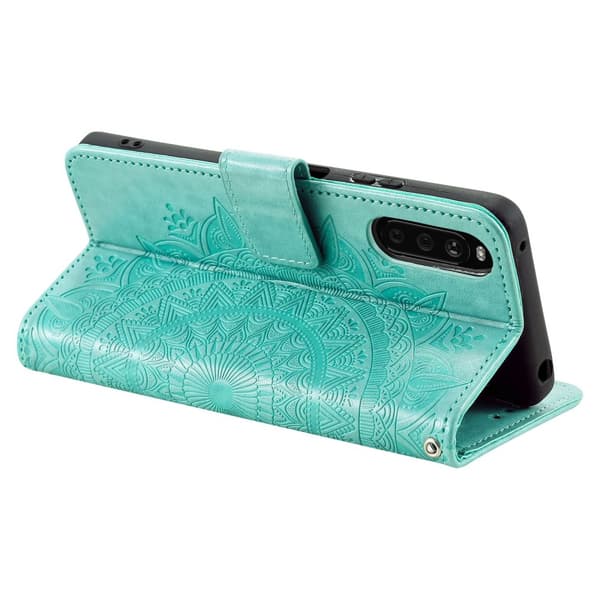 SKALO Sony Xperia 10 V Mandala Plånboksfodral - Turkos