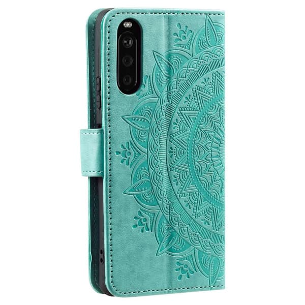 SKALO Sony Xperia 10 V Mandala Plånboksfodral - Turkos