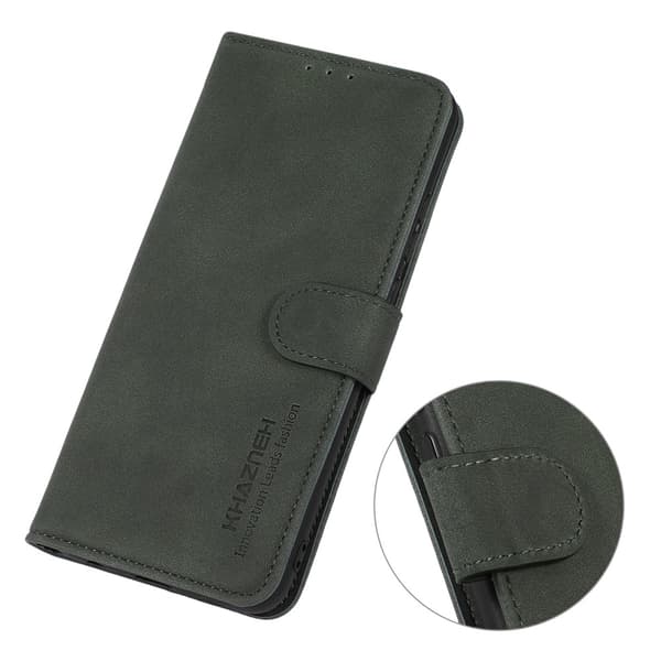 SKALO Sony Xperia 10 V KHAZNEH Lompakkokotelo PU-nahasta - Vihreä