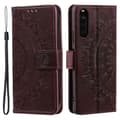 Pikkukuva 1 / 6: SKALO Sony Xperia 10 V Mandala lompakkokotelo - Ruskea