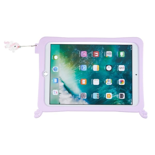 SKALO iPad 10.2 Stødresistent Unicorn Rainbow silikone Cover - Lilla