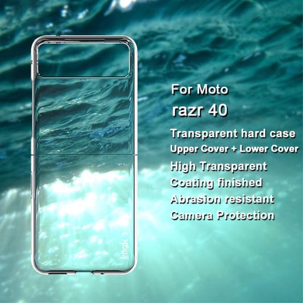 IMAK Motorola Razr 40 5G Crystal Case II Pro 2-Delta Suojakuori - Läpinäkyvä