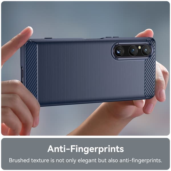 SKALO Sony Xperia 1 V Armor Carbon Stöttåligt TPU-skal