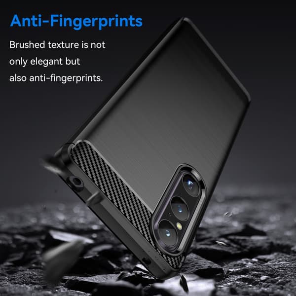 SKALO Sony Xperia 1 V Armor Carbon Stødsikker TPU-cover