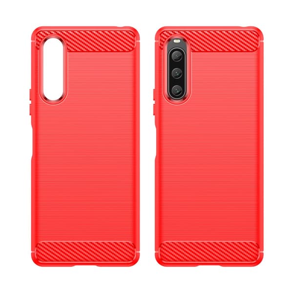 SKALO Sony Xperia 10 V Armor Carbon Stødsikker TPU-cover