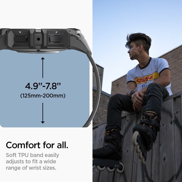 Spigen Samsung Galaxy Watch 6 40mm Kuori Ranneke Rugged Armor Pro Musta