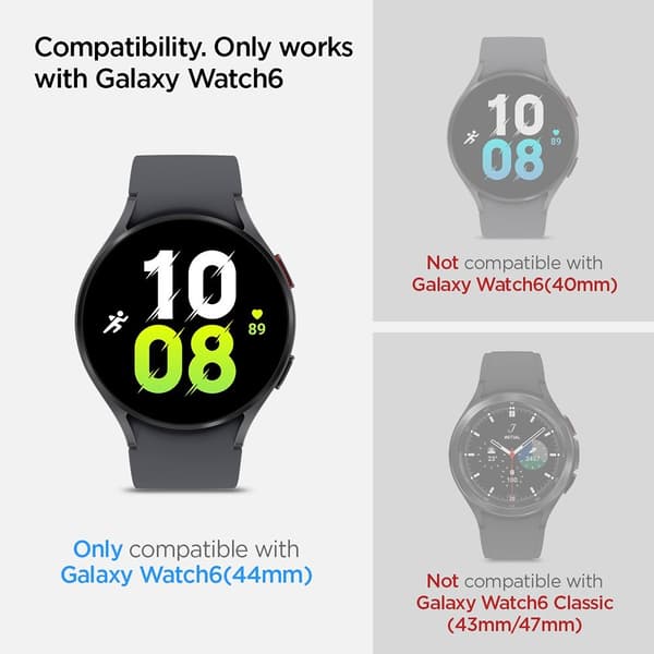 Spigen Samsung Galaxy Watch 6 44mm Skærmbeskytter GLAS.tR EZ Fit 2-pak