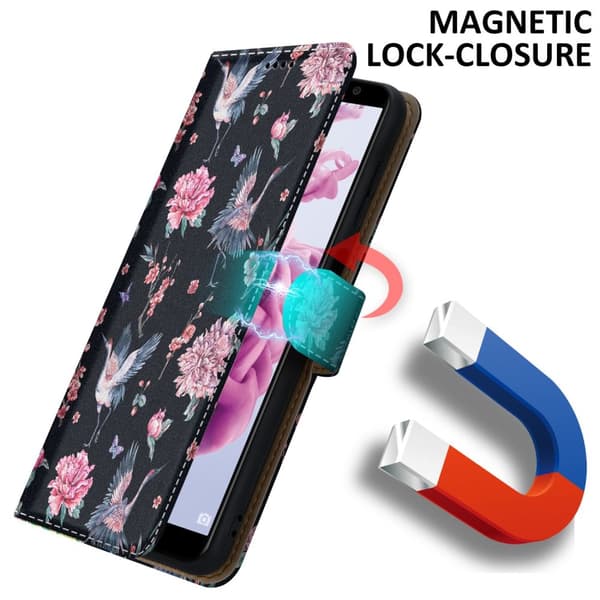 Huawei MATE 10 LITE Suojakotelo Lompakkokotelo Matkapuhelinkotelo Suojakuori jossa on magneettisuljenta, jalusta ja korttipaikka