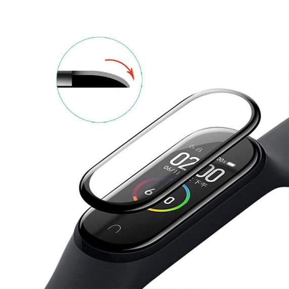 Xiaomi Mi Smart Band 4/5 Skärmskydd i Härdat Glas – Svart