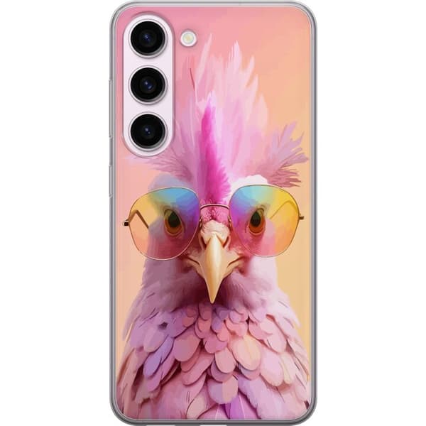 Samsung Galaxy S23 Läpinäkyvä kuori Pink Bird
