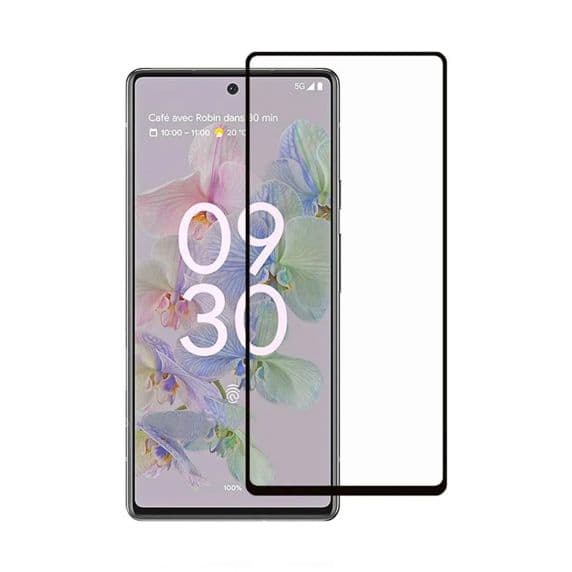 Google Pixel 6A Skärmskydd i 3D Härdat Glas – Svart (miljö)