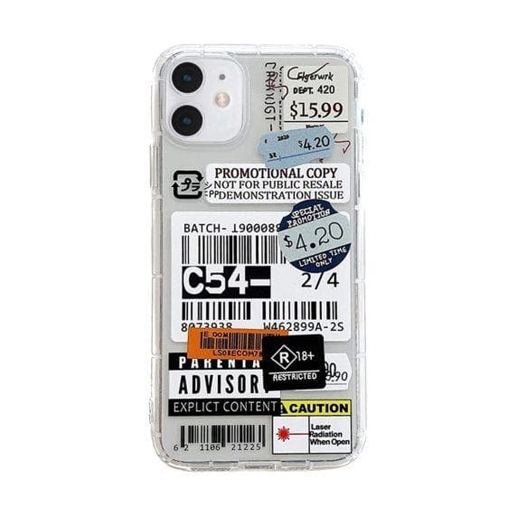 Stöttåligt Mobilskal iPhone 12 Mini - Fashion Streckkoder