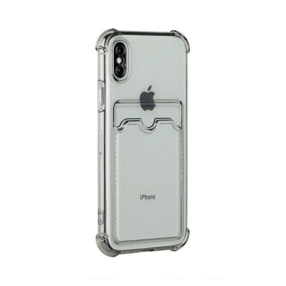 iPhone XS Max Stöttåligt Skal med Korthållare - Grå