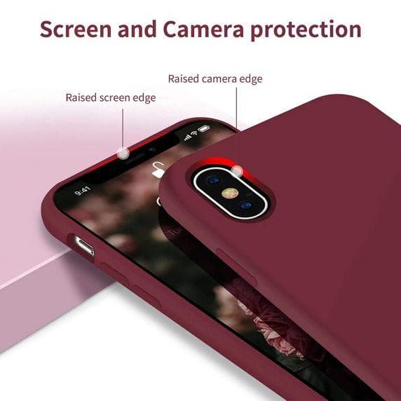 iPhone X/XS Skal - Silikon Röd Rvelon