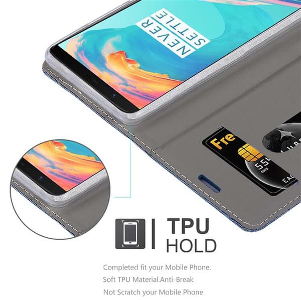 OnePlus 5T Skal Plånboksfodral med magnetisk stängning, ståfunktion och kortficka