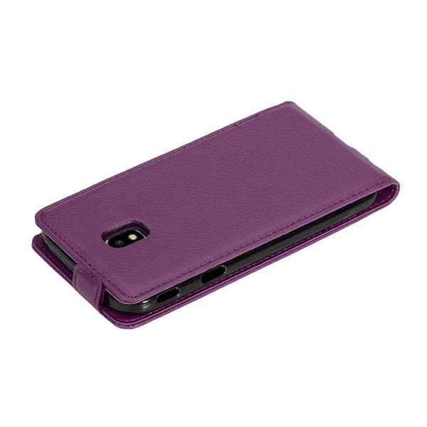 Deksel til Samsung Galaxy J3 2017 Flip Etui laget av strukturert kunstskinn