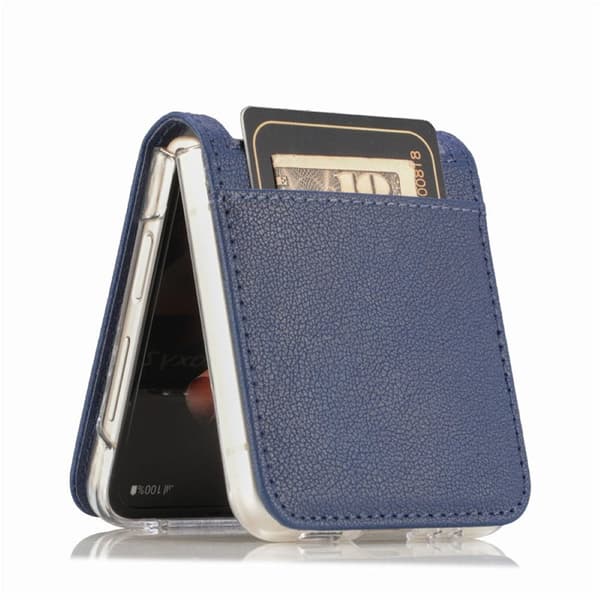 Læder cover med kortplads Samsung Galaxy Z Flip 5 - Blå