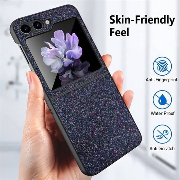 Glitter Case Samsung Galaxy Z Flip 5 - Musta