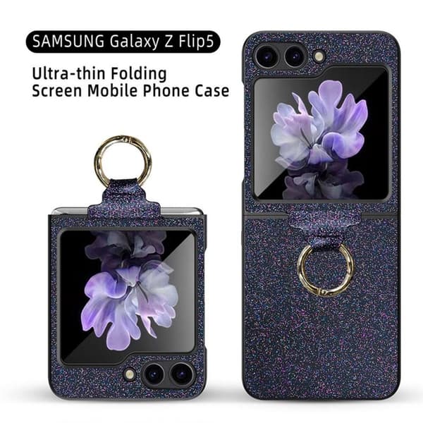Glitter Ring skal Samsung Galaxy Z Flip 5 - Svart