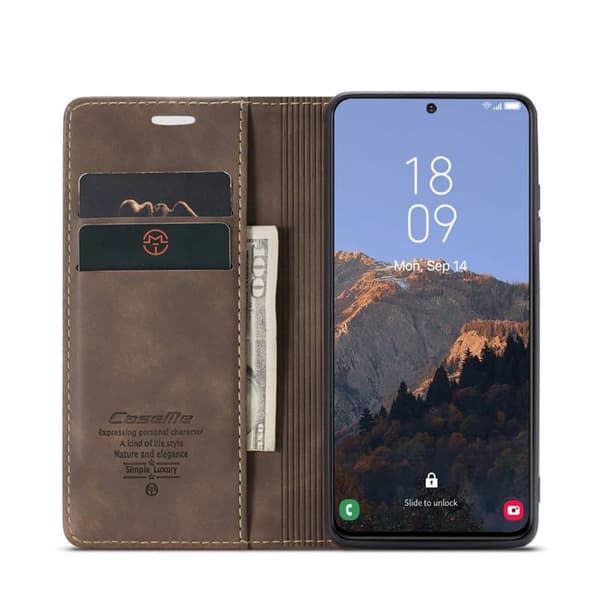 CaseMe Smart Magnet FlipCase Samsung Galaxy S23 FE - Coffee